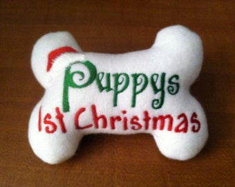 Dog Bone Toy - Puppy's First Christmas