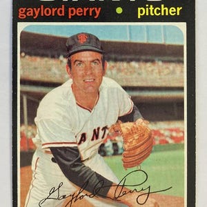 Gaylord Perry, 1971 Topps baseball #140, Hall of Fame, EXMT-NM