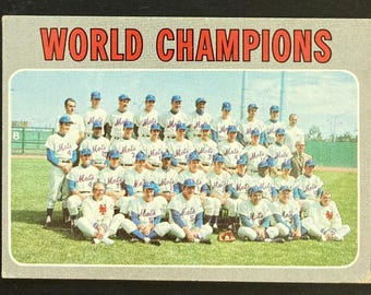 World Champions, NY Mets 1970 Topps #1, VG-VGEX