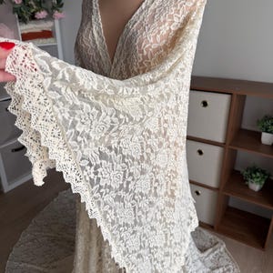 Ivory Floral Lace Maternity Gown: Boho Photoshoot Dress