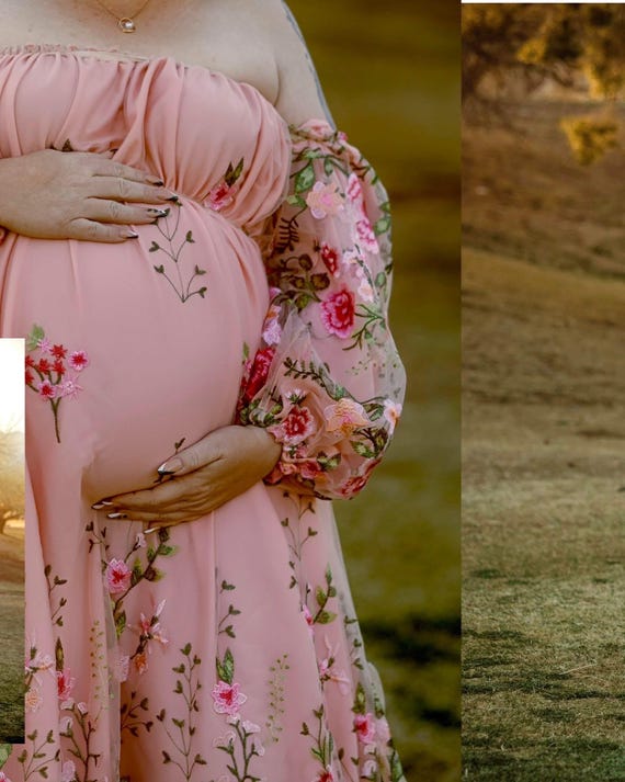 Maternity Photoshoot Dress, Boho Wedding Gown, Baby Shower Dress - Etsy
