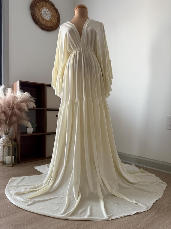 white christmas dresses PinkBlush Cream Lace Mesh Overlay Maternity Maxi Dress main image 0