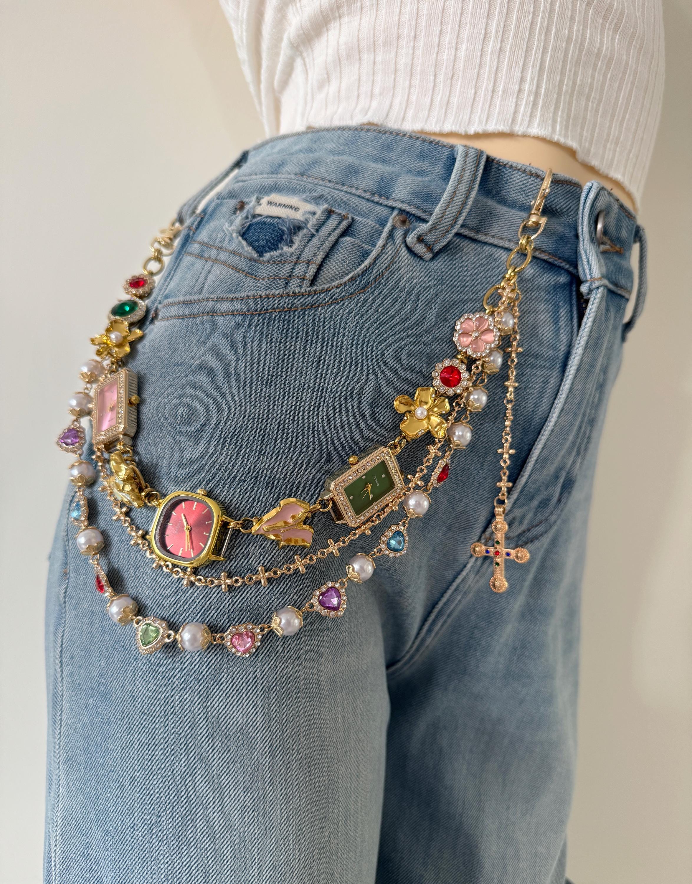 小物 opium archive grunge 00s chainmail belt opium archive grunge 00s chainmail belt