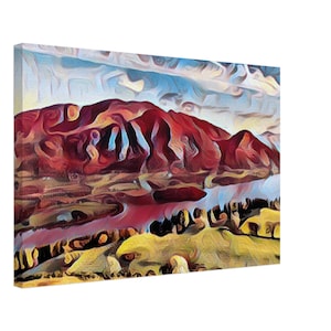 Bassenthwaite Lake Bezirk Kunst Leinwand - Crummock. 40 x 60 cm schlanker Rahmen. Lokaler Künstler.