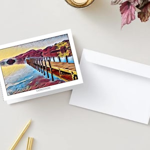 Carte de voeux Coniston Lake District 14,8 cm x 10,5 cm Carte d'art paysage pittoresque - Vierge à l'intérieur - Avec enveloppe