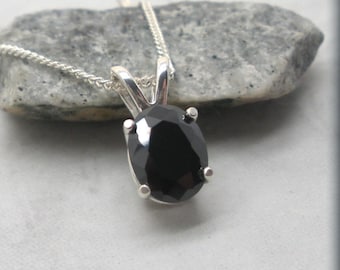 Fronay Co .925 Sterling Silver Midnight Black CZ Oval Necklace Plated with Black Rhodium Fronay Co .925 Sterling Silver Midnight Black CZ Oval Necklace Plated with Black Rhodium