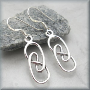 Celtic Knot Earrings, Irish Knot Earrings, Irish Jewelry, Celtic Jewelry, Sterling Silver, Silver Knot Earrings