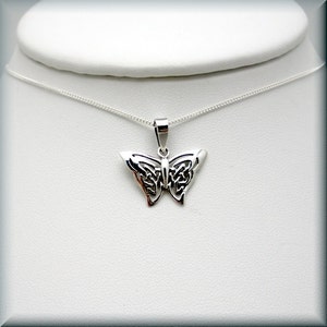 Butterfly Necklace, Sterling Silver, Celtic Necklace, Papillon Necklace, Everyday Jewelry, Irish Jewelry, Graduation Gift image 3
