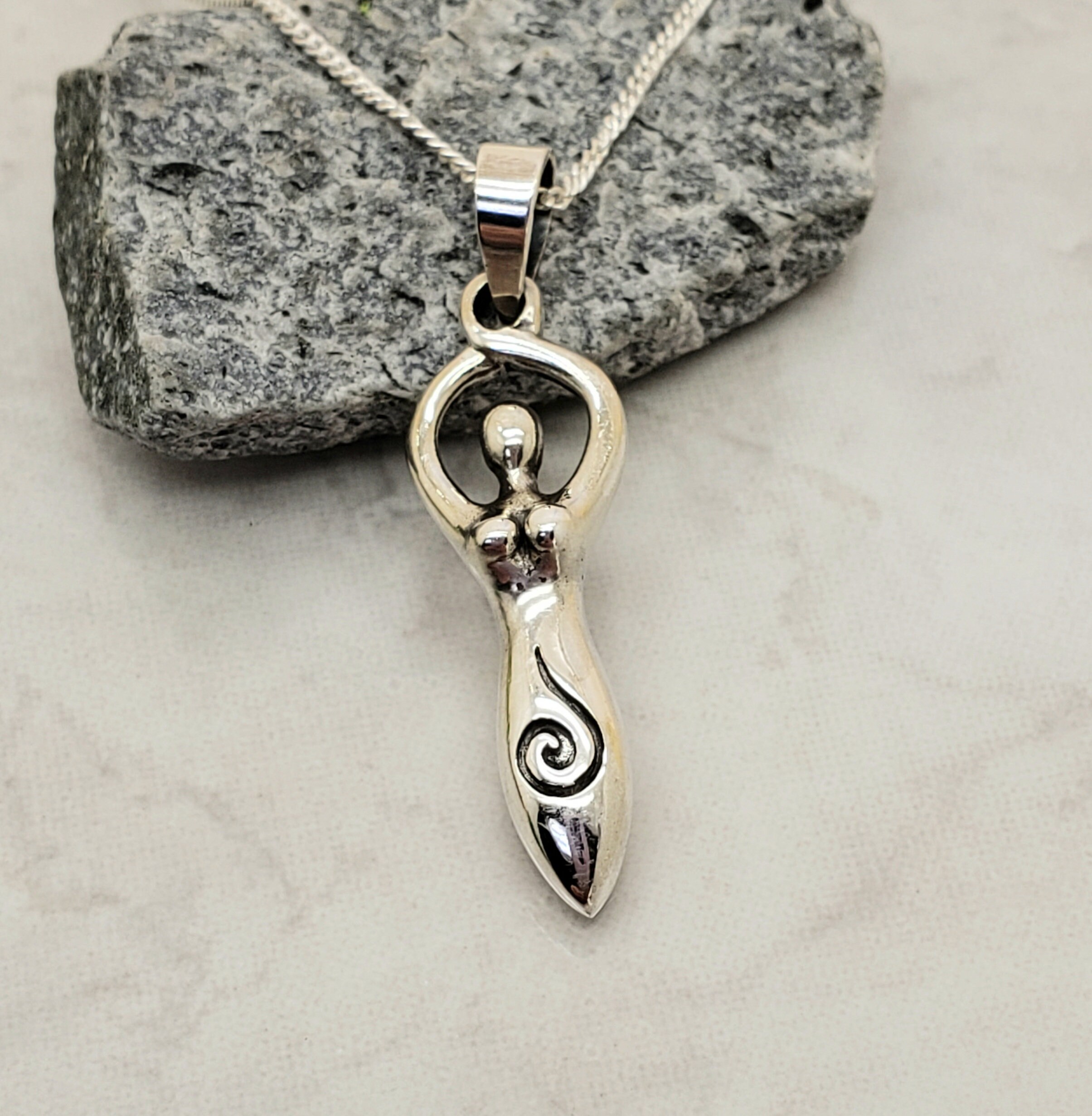 Spiral Necklace Goddess Symbol Pendant Spirit Akasha Power Wisdom Amulet