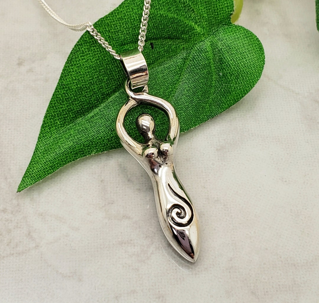 Spiral Goddess Necklace, Divine Feminine, Spirituality, Symbol of Life