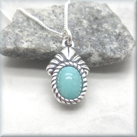 Amazonite Gemstone Necklace, Sterling Silver, Oxidized Jewelry, Blue Green  Color, Amazonite Pendant, Gift for Her, Natural Stone, Teardrop - Etsy