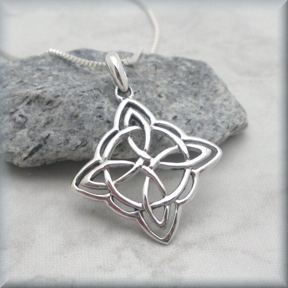 Celtic Knot Necklace Irish Jewelry Sterling Silver Irish | Etsy
