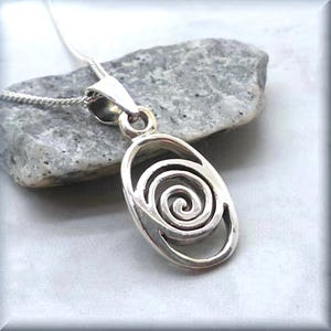 Celtic Swirl Sterling Silver Necklace: Irish Knot Pendant