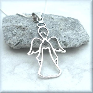 Angel Necklace, Friendship Necklace, Guardian Angel Necklace, Sterling Silver, Graduation Gift, Confirmation Gift, Faith Necklace