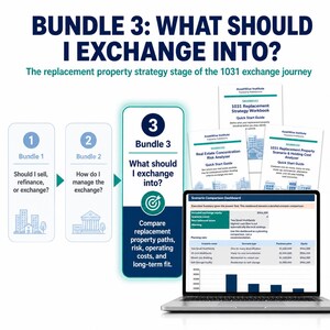 Puede incluir: Un paquete educativo digital titulado BUNDLE 3: WHAT SHOULD I EXCHANGE INTO? que incluye una computadora port&aacute;til con un panel de comparaci&oacute;n de escenarios, tres gu&iacute;as de inicio r&aacute;pido impresas y un diagrama de flujo del proceso.