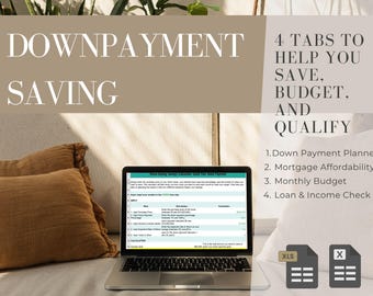 Home Buyer Mortgage Calculator Savings Planner Excel Toolkit with Budget Affordability Tabs First Time Buyer Downloadable Spreadsheet Tools