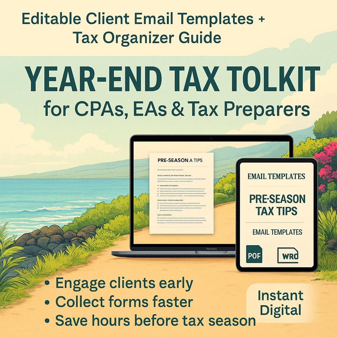Year End Tax Forms Year End Tax Tips for Clients Editable Client Email ...
