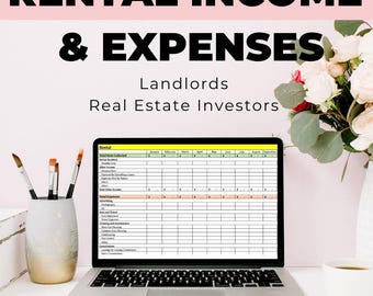 Rental Income & Expense Excel Sheet: Property Management Spreadsheet
