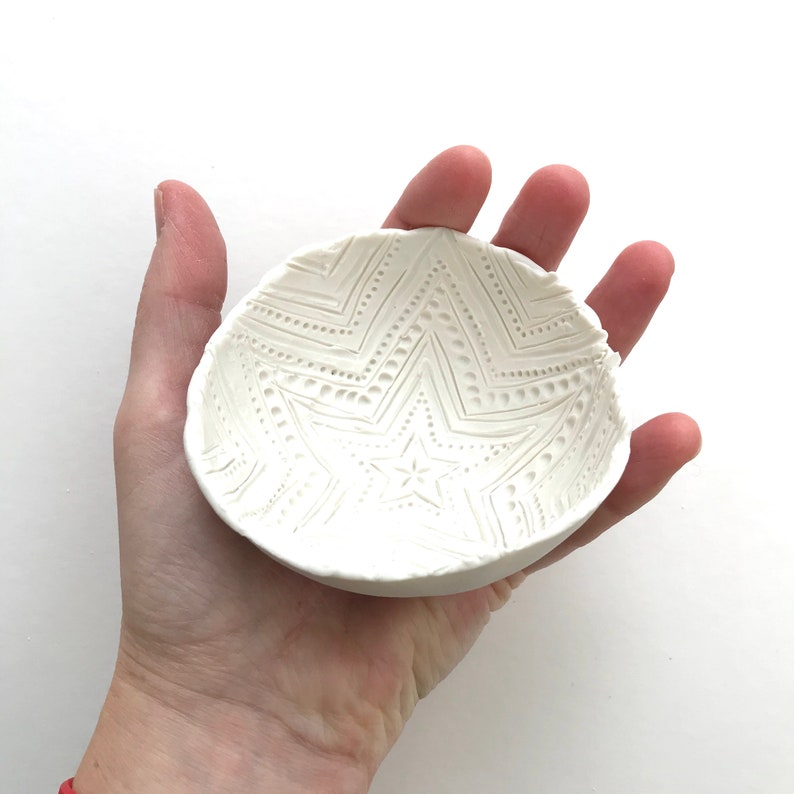 Pure white coral lace porcelain dish