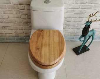 Designer Wooden Toilet Seat,Wooden Toilet Seat,With Trim & Microlift,Custom House Apartment Warming Gifts,Seat with Quiet Close