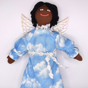 Angel Doll - One Of A Kind Black Doll - Handmade Toy