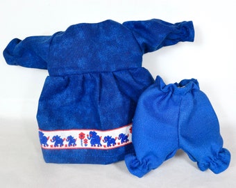 Doll Outfit: Blue Dress & Bloomers - Kids' Toys - Fits 9 Inch Dolls