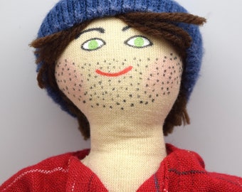 Hipster Guy Doll - Toy For Kids / Adults - Handmade Gift
