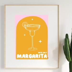 Retro Cocktail DIGITALE Print, Bar Cart Print, Happy Hour Wall Art, Margarita kunst aan de muur, Drinks Decor