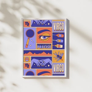 Virgo Astrology Sign DIGITAL Print, Customizable