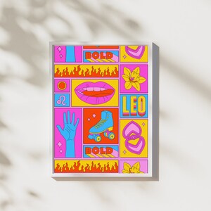 Leo Astrology Sign DIGITAL Print, Customizable
