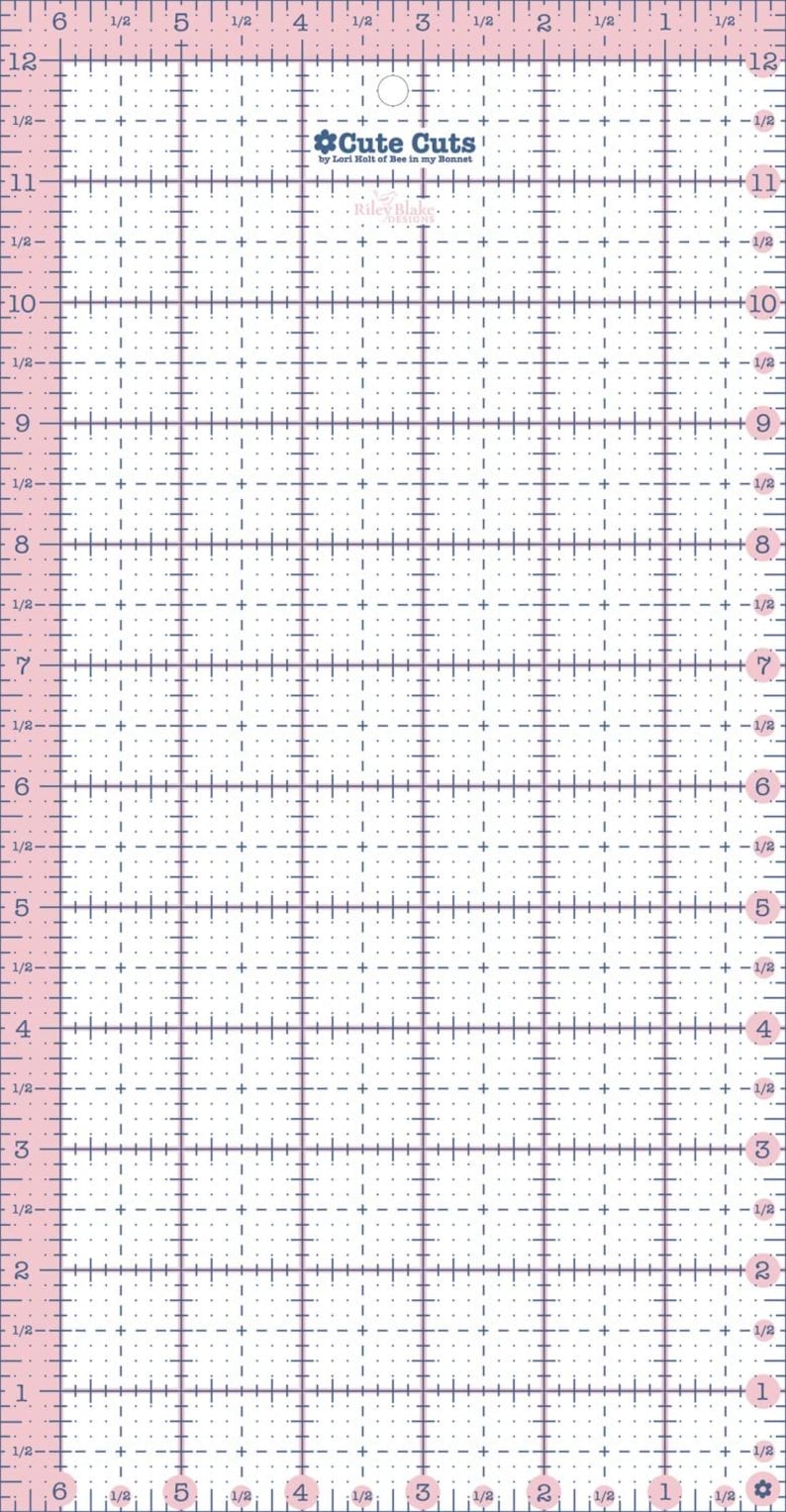Split Rectangle Ruler Lori Holt Cute Cuts Rectangular Ruler 6 1/2
