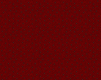 Tkanina pikowana Pineberry Lane Red Boxwood od Pam Buda z Marcus Fabrics # R172006D-RED