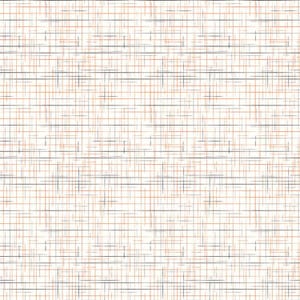 May include: A seamless pattern featuring a cream-colored background with a grid of thin, intersecting lines. The lines are in shades of dark blue and orange, creating a textured, woven effect. This design is suitable for fabric or wallpaper.