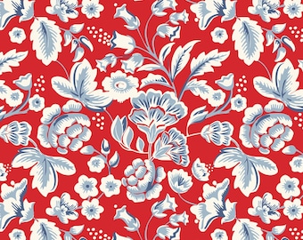 Riley Blake Designs Freedom Garden Main Red # C15620R-RED