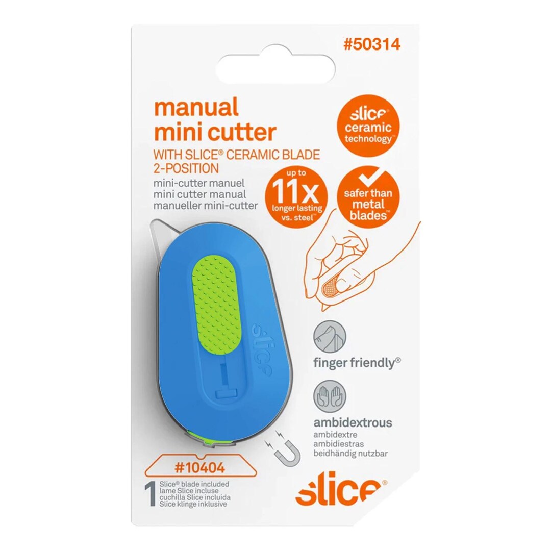 Manual Mini Cutter Blue With 2-position Slice Ceramic Blade From Slice ...