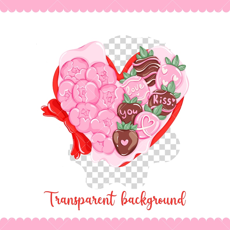 Coquette Alla hjärtans dag Clipart, Söt Alla hjärtans dag Clipart Bundle, Rosa Alla hjärtans dag Clipart, Pastell Alla hjärtans dag Clipart, Alla hjärtans dag PNG bild 2