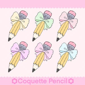 Kokette Bleistift PNG Bleistift Clipart PNG Geschenk Schreibwaren Klassenzimmer Dekor, Trendiges Lehrer Png Design, Zurück in der Schule, Geschenk für Lehrer Png
