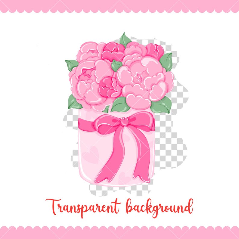 Coquette Alla hjärtans dag Clipart, Söt Alla hjärtans dag Clipart Bundle, Rosa Alla hjärtans dag Clipart, Pastell Alla hjärtans dag Clipart, Alla hjärtans dag PNG bild 4