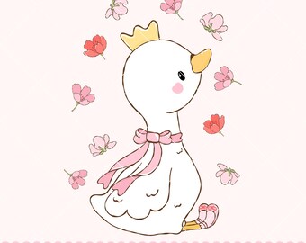 Silly Goose PNG: Retro Sublimation Design (Digital Download, 4000x4000 px)