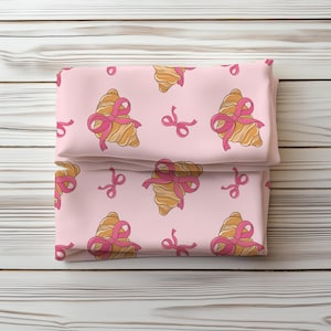 Bakery Bows Seamless Pattern,Sweet Cakes fabric design,Girly Cakes & Croissants (PNG JPG) image 15
