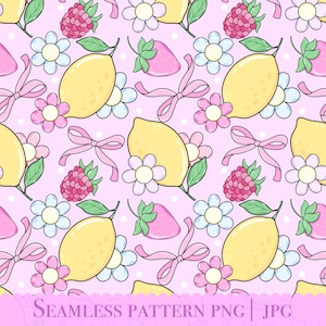 Kokette Früchte Musterdesign Saftige Zitrone Musterdesign Sommer Obst Nahtlose Muster wiederholen Zitrone Zitrus Digitales Papier Hintergrund