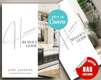 Home Seller and Buyer Guide Template, Real Estate Marketing, Real Estate Template, Home Seller and Buyer Handbook bundle, NAR Rule updated