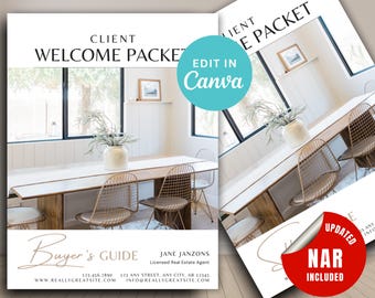 Real Estate Home Buyer and Seller Guide, Realtor Buyer & Seller Welcome Packet, Real Estate NAR update, Real Estate Marketing Printable