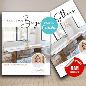 Real Estate Home Buyer and Seller Guide, Realtor Buyer & Seller Packet, Realtor Listing Presentation, Home Buyer Seller Welcome Book NAR
