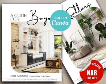 Real Estate Seller and Buyer Guide, Real Estate Packet, Real Estate NAR Rule, Home Seller and Buyer Handbook bundle, Realtor Canva Template