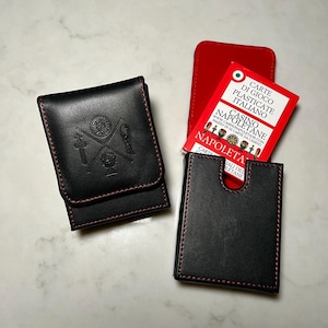 Porta carte Casinò Napoletane in pelle