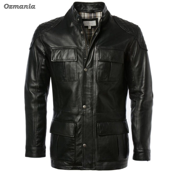 Men's Leather Jacket - Biker, Moto, Distressed | Made to Order