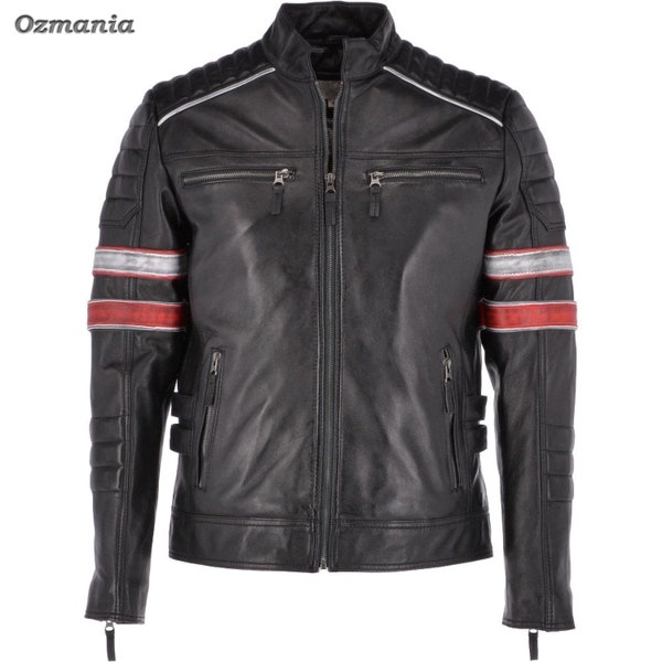 Men's Leather Jacket - Biker, Moto, Distressed | Made to Order