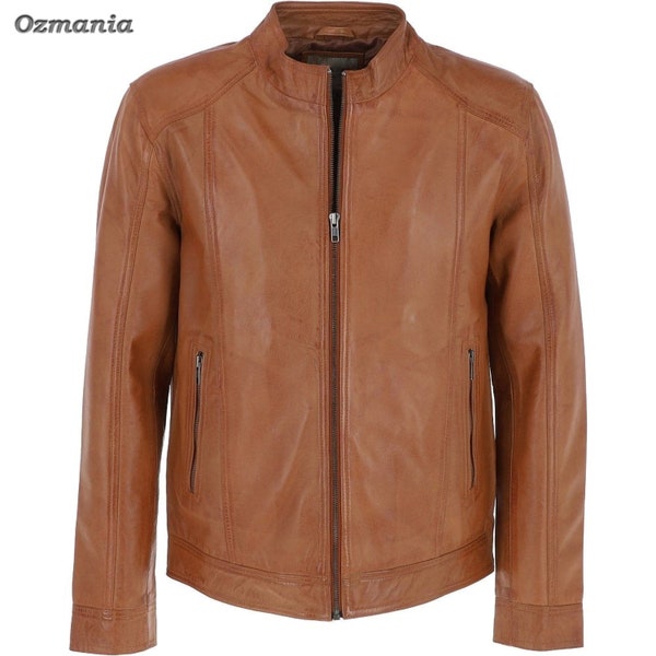 Men's Leather Jacket - Biker, Moto, Distressed | Made to Order