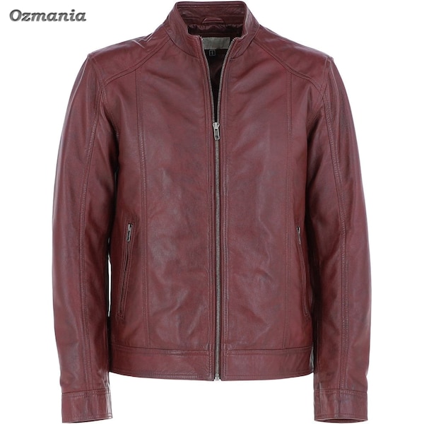 Men's Leather Jacket - Biker, Moto, Distressed | Made to Order